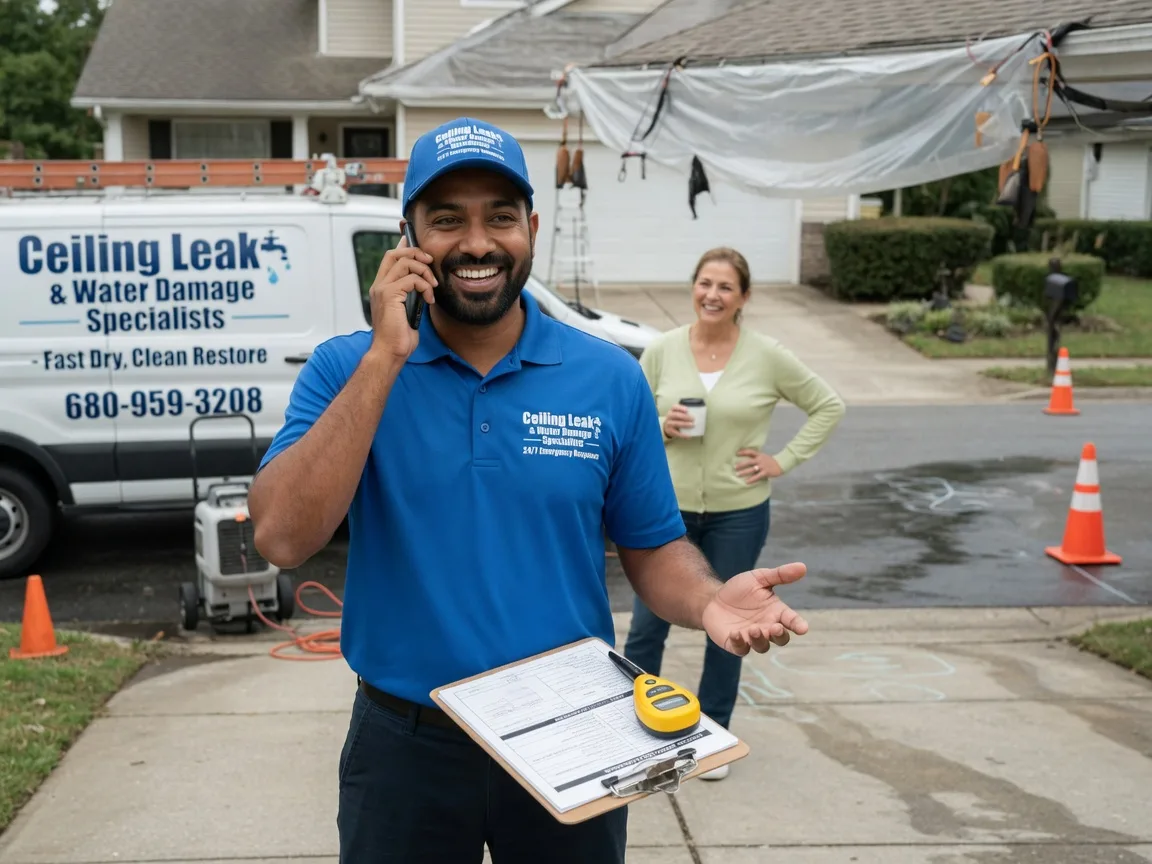 Ceiling Leak Cleanup Aurora, IA FAQs